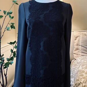 Dolce & Gabbana Lace Front Bell-Sleeve Mini Dress